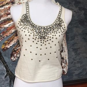 NWT Free People beaded tank size small